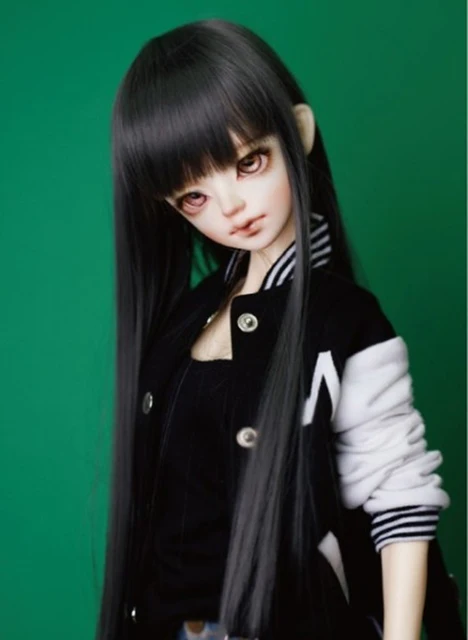 1/3 1/4 1/6 1/8 Bjd Wig High Temperature Long Gray Straight Bjd Hair MSD SD Yosd For BJD Doll Wig 3