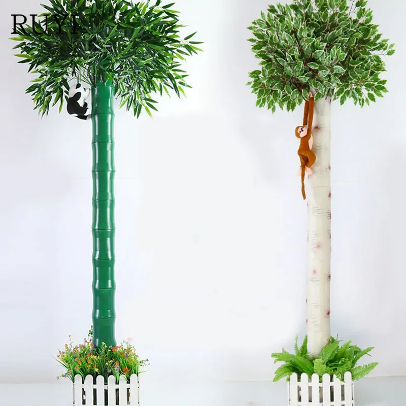 

Simulation plant drainage plastic fake plant simulation bamboo tube green leaf pipeline package pillar Home Decoration props