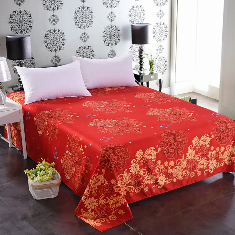 9 Осень/зима стиль утолщенные Саржевые простыни 230X230 постельные принадлежности простыни Королева Размер Набор - Цвет: 9