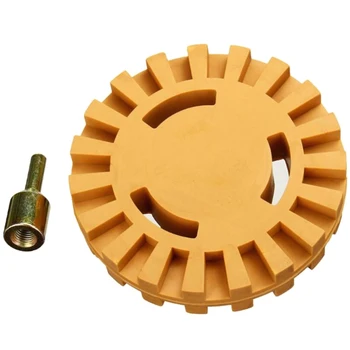 

4 Inch 21mm Rubber Universal Eraser Wheel Stripping Wheel Pinstripe Double-Sided Tape Disc Vinyl Decal Graphic Removal Tool Repa