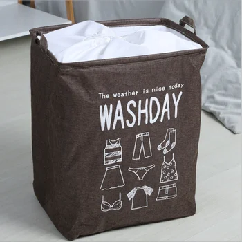 

Household Items Storage Bag Large-Capacity Clothes Quilt Drawstring Speed Mouth Cotton and Linen Storage Bag