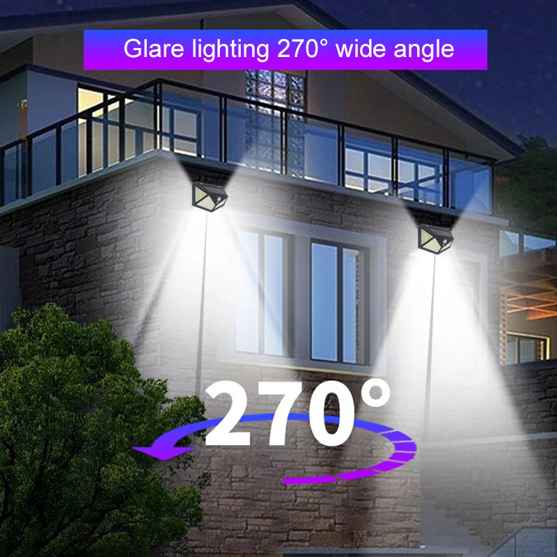

Motion Sensor Walkway Lights Solar Durable Street Lamp Fence Light Home Eco-Friendly Wall Light Outdoor 100LED