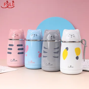

Cute Stainless Steel Pot Belly Mug Cartoon Children's Cat Mug Creative Personality Lady Student Outdoor Compact Portable Mug