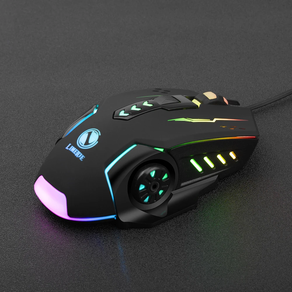 Wired mouse V7 six-key colorful luminous game esports mechanical game computer mouse USB interface bluetooth computer mouse