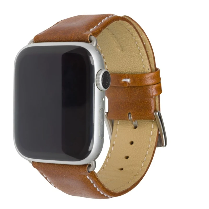 Dbramante1928 Copenhagen Watch Strap for Apple Watch 38mm- Tan/Silver