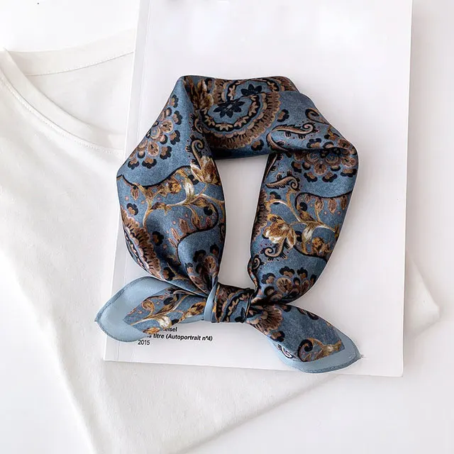 100% Silk Bandana Scarf – Luxury Square Neckerchief