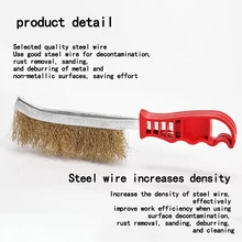2шт омедненная 0,25 мм стальная проволока щетка инструмент для удаления ржавчины Многофункциональный изготовлен из высококачественной стальной проволоки