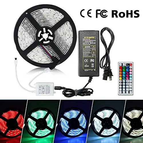 RGB Светодиодная лента 5 м Водонепроницаемая RGB лента тыловая подсветка диод светодиодные полосы Гибкая полоса лампа ИК контроллер