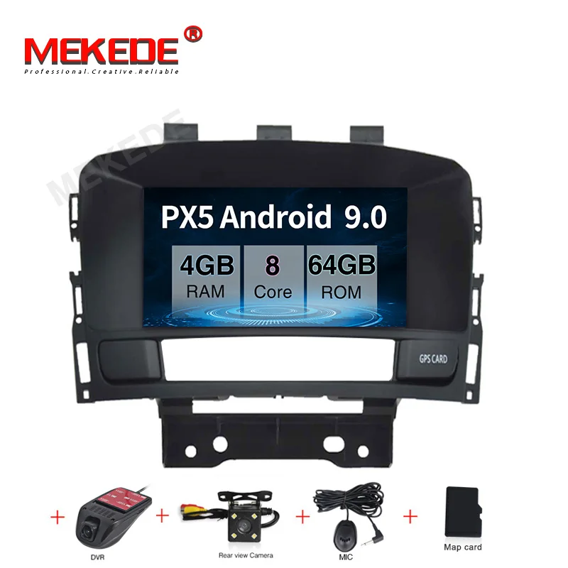 MEKEDE Android 9,0 автомобильный dvd-плеер для OPEL ASTRA J автомобильный аудио gps DVD 4 Гб ram+ 64 Гб FLASH 8 Octa Core+ DVR/wifi+ DAB - Цвет: 64G camera DVR