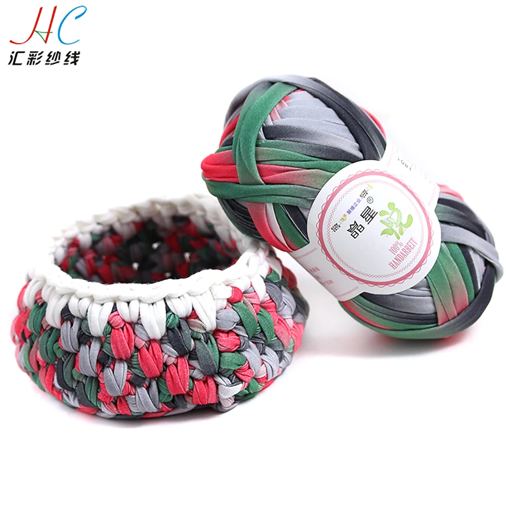 

Jingxing, 3-5 days to EU USA, fancy yarn for knitting hats 100% polyester printed colors ribbon yarn handcraft crochet yarns