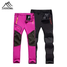 SAENSHING Softshell Fleece Pants Adult Waterproof Warm Outdoor Hiking Trekking Camping Pants Climb Sport Trousers