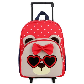

New kindergarten schoolbag 3-6 years old baby anti-lost backpack large detachable trolley bag