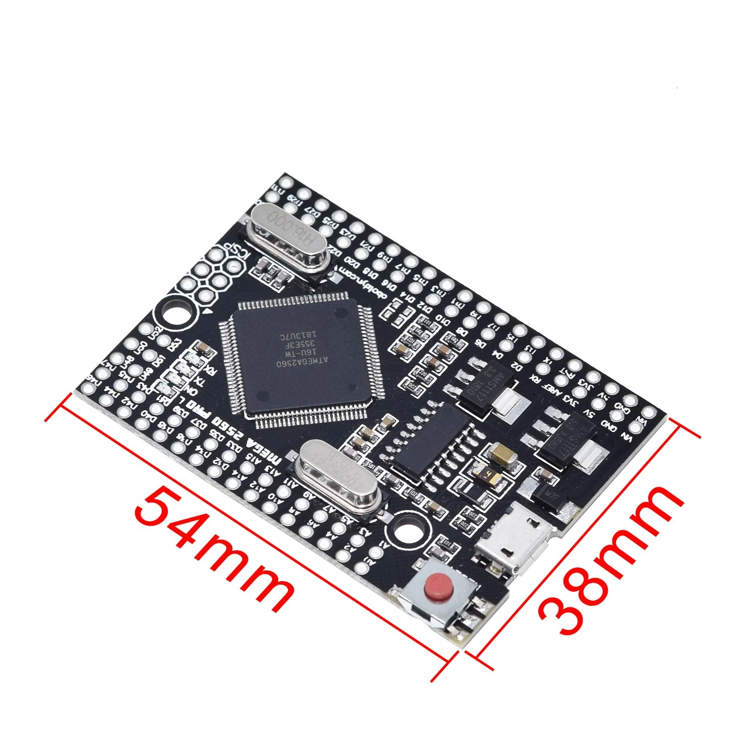 TZT Mega 2560 PRO MINI 5V(встраивание) CH340G ATmega2560-16AU с наконечниками, совместимыми с arduino Mega 2560