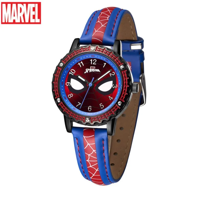 

Disney Marvel Original Spider-man Boy Pointer Watch Cartoon Student Waterproof Quartz Watch Children's Birthday Gift