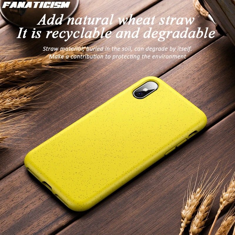 US $714.00 500pcs Phone Cases For IPhone X XR XS Max 6 6s 7 8 Plus EcoFriendly Wheat Straw Silicone Candy Colors For IPhoneXR Cover