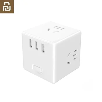 

Original Xiaomi Cube Hub Wireless Converter Design Strip 3USB Socket PD Fast Charger Plug-in Power Electric Tow Board