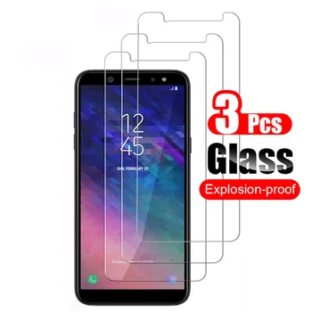 

3Pcs Glass Protective Film for Samsung Galaxy A6 2018 Screen Protector for Samsung A6 A8 Plus A7 2018 A6Plus A 6 Tempered Glass