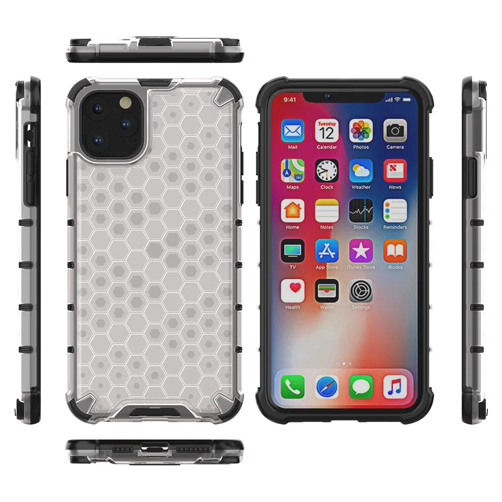 

For iPhone 11 Pro Case Clear Shockproof 2 in 1 Hard Phone Case for iPhone 11 Promax 6 6S 7 8 Plus XR XS Max Bumper Phone Cover