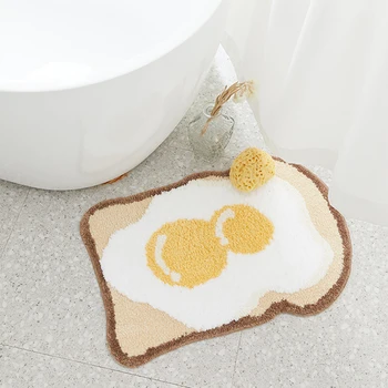 

Toast Egg Bathroom Rug Entrance Carpet Area Rugs Bathmat Rug Anti Slip Floor Mats Nordic Welcome Doormat Chic Home Room Decor