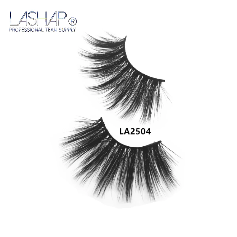 LASHAP 1 пара 25 мм Искусственные норковые ресницы Новинка 100% ручная работа черный