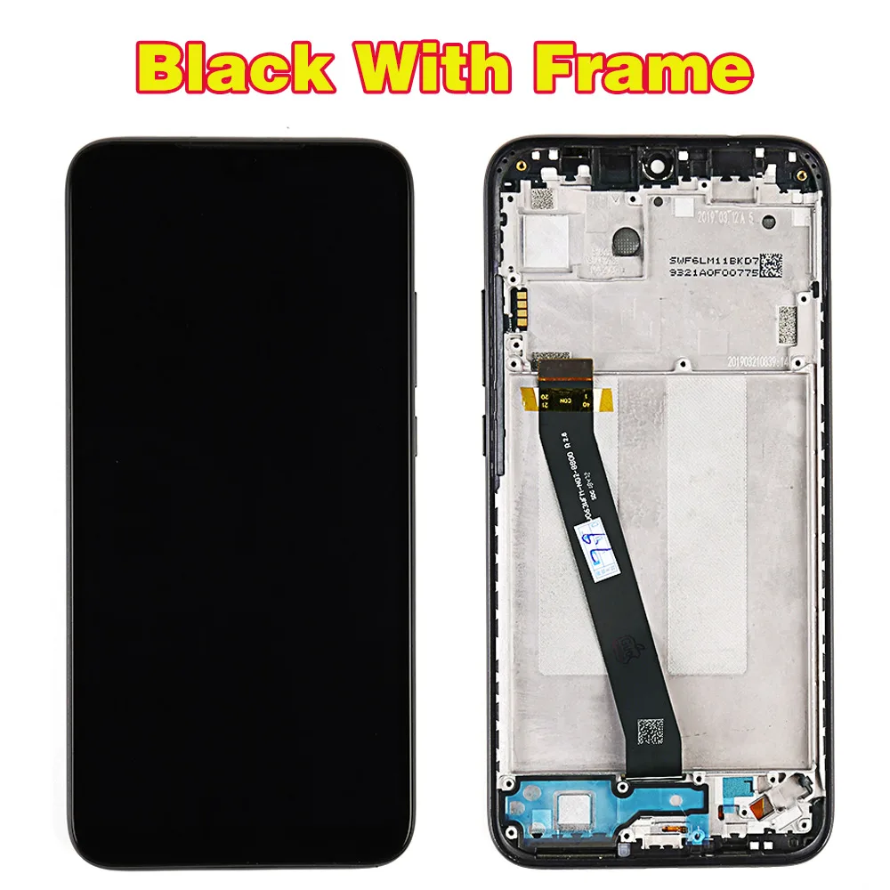 Vancca 6,26 дюймов для Xiaomi Redmi 7 ЖК-дисплей 1520*720 дигитайзер сборка рамка с 10 точечным сенсорным экраном функция черный - Цвет: Black With Frame