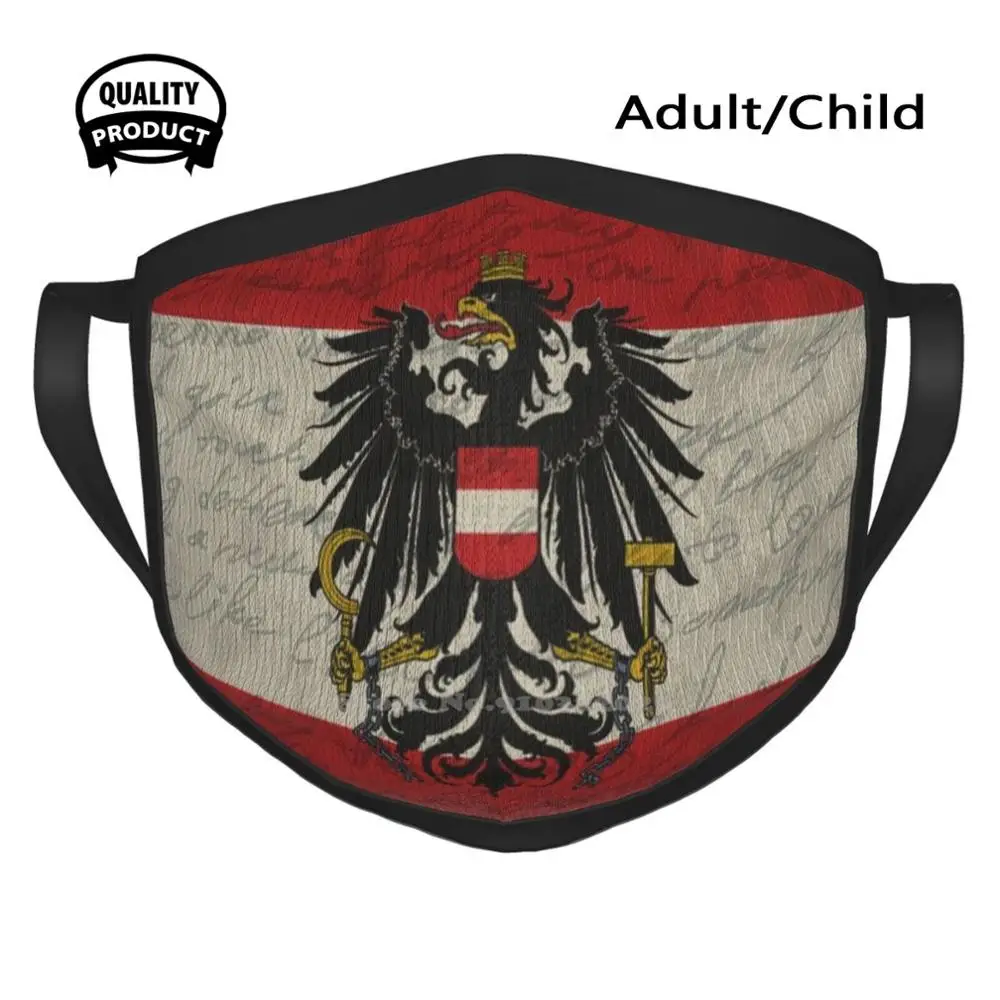 VintageFlagAustriaSummerBreathableMouthMaskFaceMasksAustria