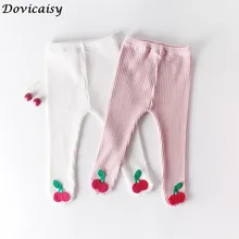 Леггинсы для малышей милые штаны с рисунком вишни для малышей, все Легинсы по размеру, трикотажные штаны для девочек леггинсы для девочек