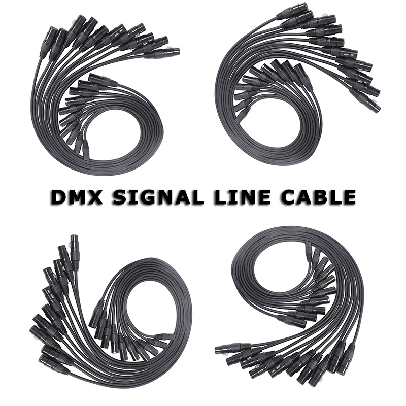 

10 шт. 3-контактный кабель DMX 1 м/2 м/3 м/4 м/5 м кабель линии сигнала DMX