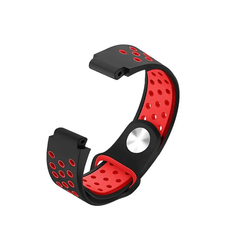 Black red 16 мм умный Двухцветный силиконовый ремешок для наручных часов ремешок для часов Garmin Vivoactive ацетат E65A - Цвет: Black red