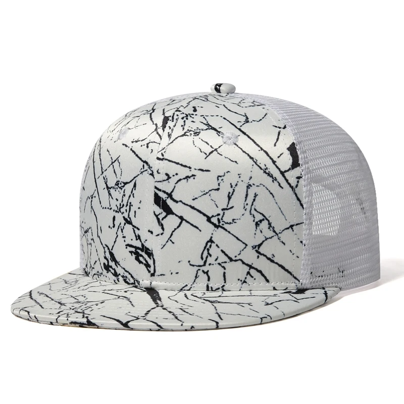 Fashion Design Mesh Baseball Cap Men Summer Trucker Hat Hip Hop Bone Snapback Cap Women Black White Breathable Sun Hats