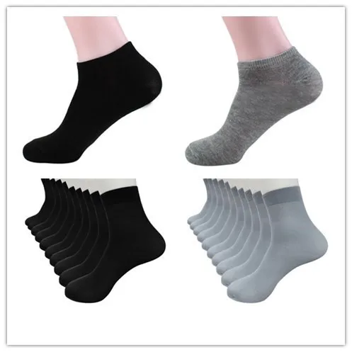 

Men Socks Breathable 10 Pairs Bamboo Fiber Ultra-thin Elastic Silky Short Silk Stockings Men Socks Teenagers Short Socks Hosiery