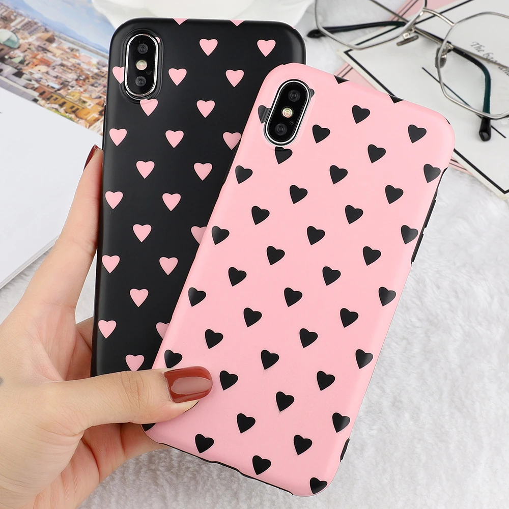 LLZ.COQUE Мягкий силиконовый чехол с сердечком для IPhone 11 Pro Max ударопрочный из ТПУ XR X XS