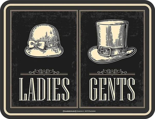

Original Toilet Men Women Ladies Gents Retro tin sign nostalgic ornament metal poster garage art deco bar cafe shop