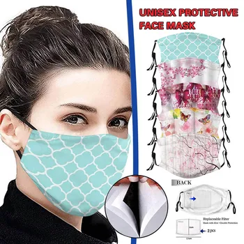 

5PC Adult's Protective Face Mask Mascarillas Reusable Washable Mouth Mask Windproof Foggy Haze Anti-Spitting Mouth Cover Masque