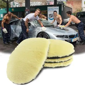 

Vehemo Beige Auto Cleaning Glove Lambswool Car Washing Glove Mitt Washing Glove for Polishing Soft Beautify for Universal