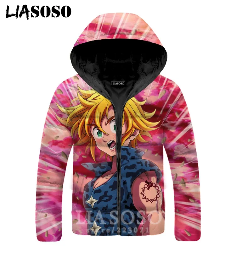 13 Куртка The Seven Deadly Sins для мужчин женщин Meliodas 3D принт аниме плюс бархат утолщение молнии толстовки теплый пуховик пальто A325 - Цвет: 13