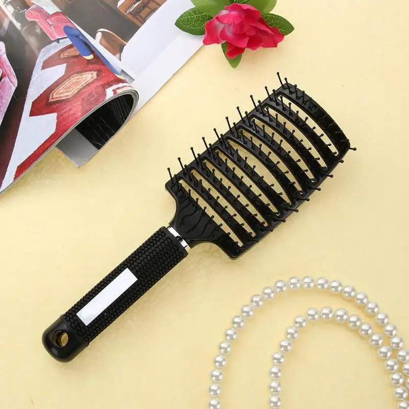 Hair Scalp Massage Comb Hairbrush Bristle Nylon Women Wet Curly Detangle Hair Brush for Salon Hairdressing Styling Tools