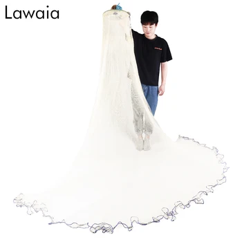

Lawaia Hand Throw Fishing Net With Ring USA Casting Net Diameter 2.4-7.2M Nylon Line Small Mesh Iron Sinker Catch Fish Nets