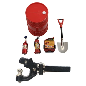 

1x Hitch Trailer Hook for 1:10 Scx10 90046 90047 Traxxas & 5Pcs 1/10 Rc Crawler for Axial Scx10 Trx4 Rc Car (Red)