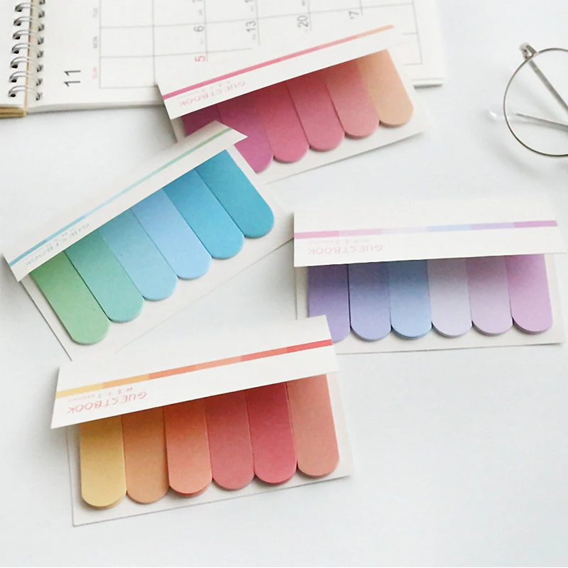 

120 Pages Creative gradient sticky notes Stationery Sticker index Posted It Planner Stickers Notepads Office School Supplies