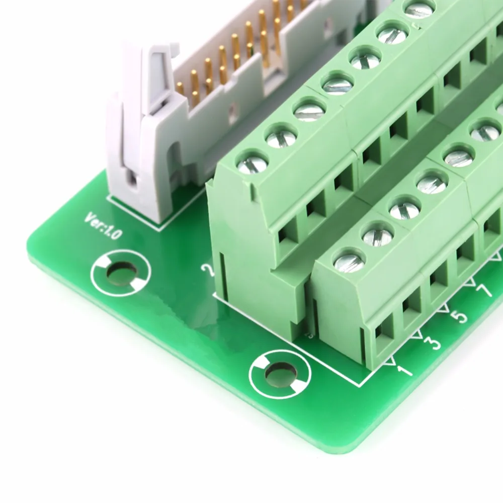 20Pin мужской разъем платы клеммный блок разъем PLC интерфейс с кронштейном IDC20P