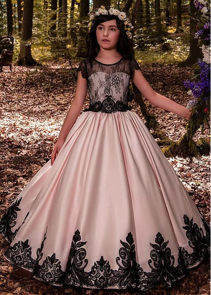 Lace Flower Girl Dress - Wine Red, Embroidered Lace, Perfect For Weddings & Special Events