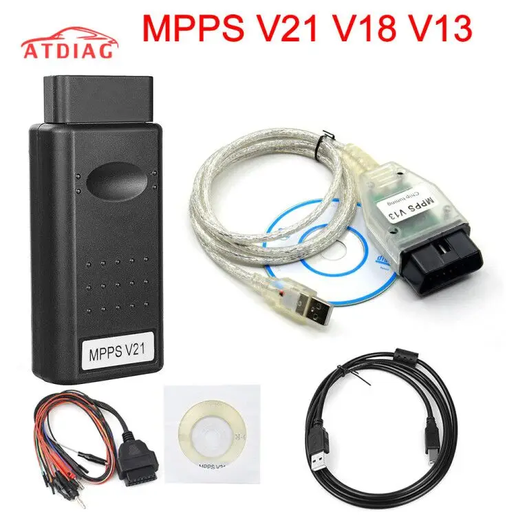 Программатор ECU SMPS MPPS V21 V18 V13.02 V13 K CAN Flasher тюнинг микросхем программатор Remap OBD2