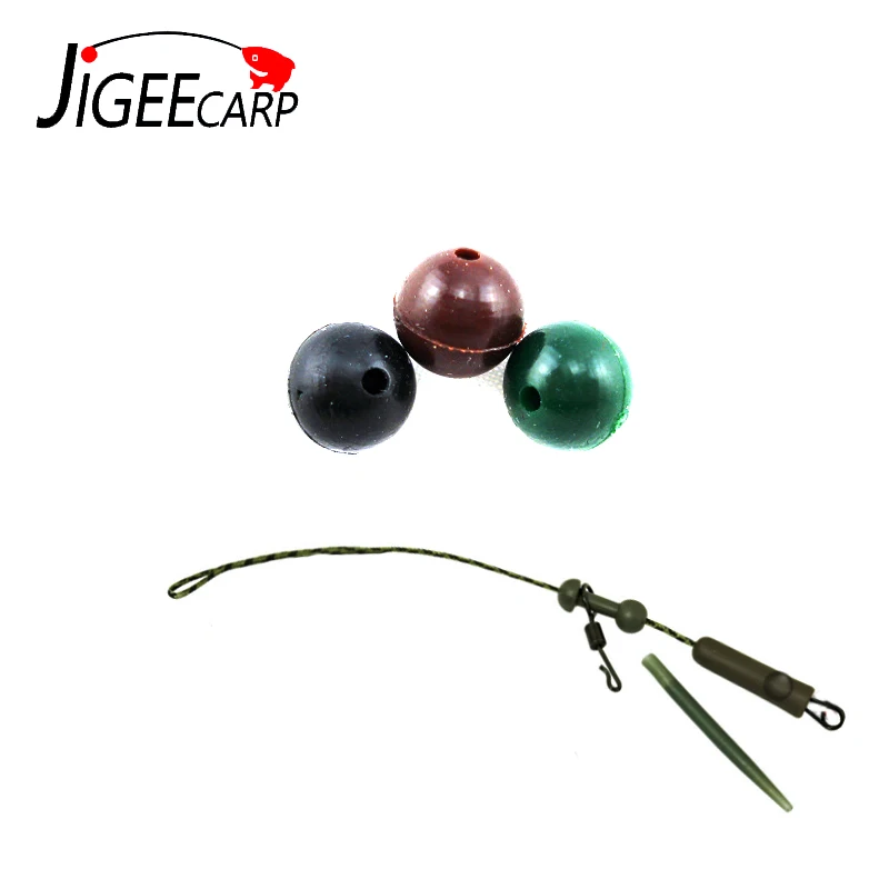 Rubber Fishing Beans Rig Stoppers Bead Stopper Carp Fishing 50pcs