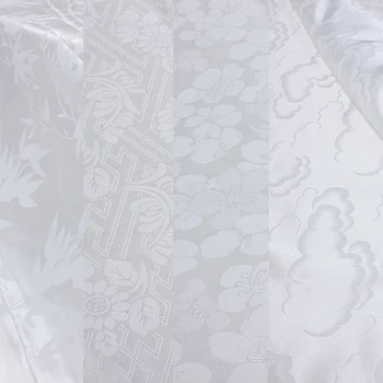 

Super beautiful multi style white silk mulberry silk fabric wave Satin Hanfu DIY fabric jacquard silk