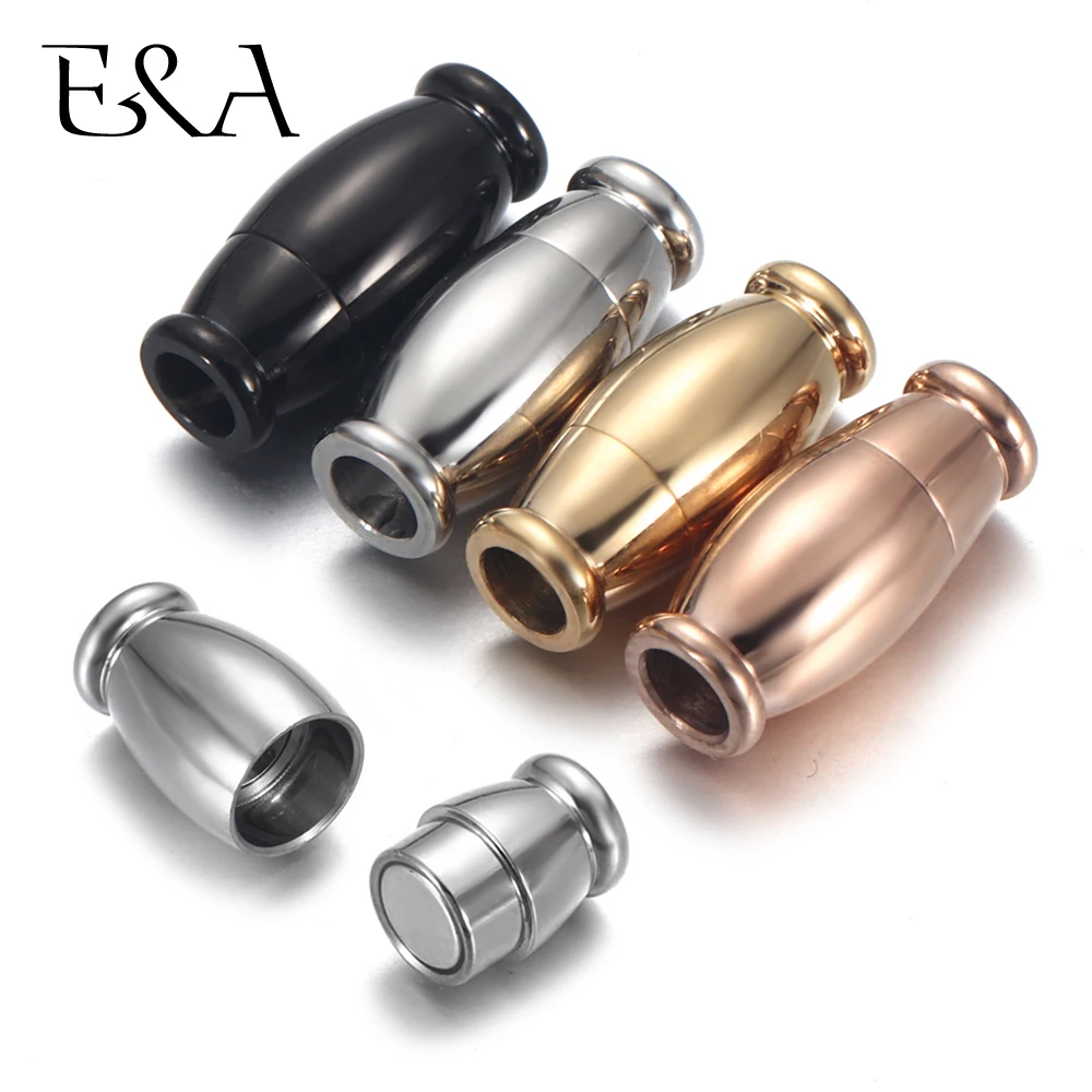 

2Pcs Stainless Steel 2mm 3mm Hole Magnetic Clasps Leather Cord Bracelet Magnet Buckle Necklace DIY Jewelry Making Accessories