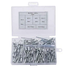 120 шт./компл. Алюминий слепые заклепки для художественного оформления ногтей, заклепок Pop rivets для мебели Ассортимент Набор