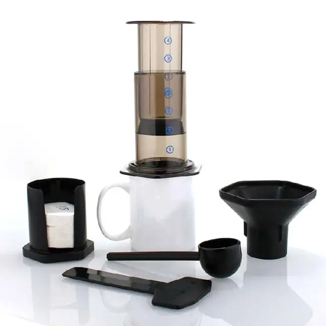 $US $19.09 New Filter Glass Espresso Coffee Maker Portable Cafe French Press CafeCoffee Pot For AeroPress Mach