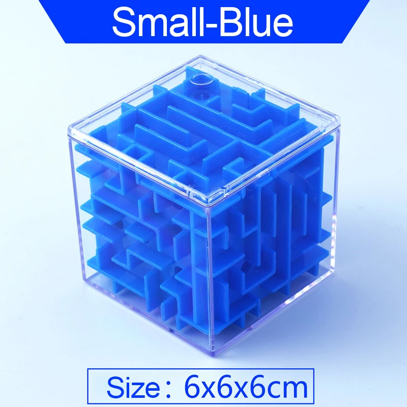 3D лабиринт, волшебный куб, головоломка, игрушка для детей, забавная, креативная, ручная игра, развивающие игрушки для детей - Цвет: blue
