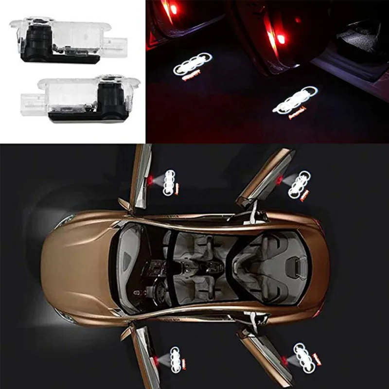 

2pcs For PEUGEOT Car LED Door Welcome Logo Light Laser Decoration Shadow Projector Light for Audi A8 2004-2017 A7 2012-2017 A5